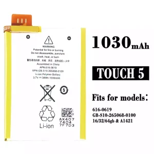 New phone battery 616-0619 for iPhone iPod Touch 5