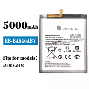 New phone battery EB-BA546ABY for Samsung A54 5G/A34 5G