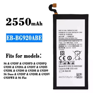 New phone battery EB-BG920ABE for Samsung S6/S6 Duos/S6 Flat