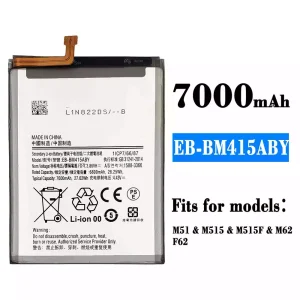 New phone battery EB-BM415ABY for Samsung M51/M515/M515F/M62/F62