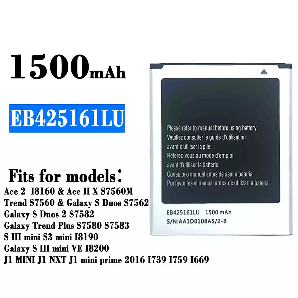 New phone battery EB425161LU for Samsung Ace 2