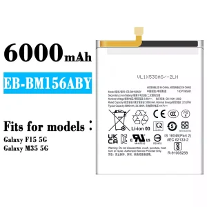New phone battery EB-BM156ABY for Samsung Galaxy F15 5G/Galaxy M35 5G