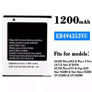 New phone battery EB494353VU for Samsung S5330 Wave 533/Wave 2 Pro