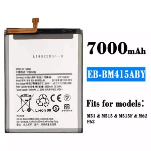 New phone battery EB-BM415ABY for Samsung M51,M62,F62