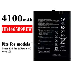 New phone battery HB446589EEW for HUAWEI Honor V30 Pro/Nova 6 4G/Nova 10Z