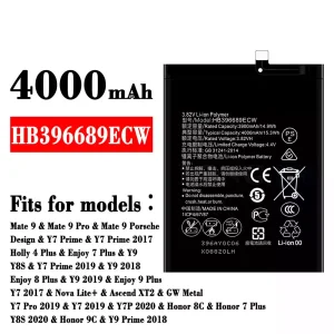 New phone battery HB396689ECW for HUAWEI Mate 9 / Mate 9 Pro / Enjoy 7 Plus / Y9 / Y8S / Y9 2018 / Enjoy 8 Plus / Y9 2019 / Enjoy 9 Plus / Y7 2017 / Nova Lite+ /Y7 Pro 2019 / Y7 2019 / Y7P 2020 / Honor 8C / Honor 7 Plus/Y8S 2020 / Honor 9C /