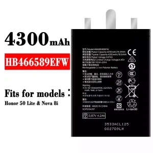 New phone battery HB466589EFW for HUAWEI Honor 50 Lite/Nova 8i