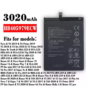 New phone battery HB405979ECW for HUAWEI  Y6 2019 / Y5 2018