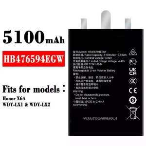 New phone battery HB476594EGW for HUAWEI Honor X6A