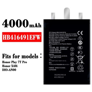 New phone battery HB416491EFW for HUAWEI Honor Play 7T Pro / Honor X40i