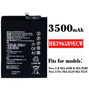 New phone battery HB396589ECW for HUAWEI Nova 5 / Nova 5 Pro