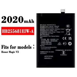 New phone battery HB255681EIW-A for HUAWEI Honor Magie V3