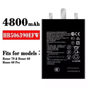 New phone battery HB506390EFW for HUAWEI Honor 70 / Honor 60 / Honor 60 Pro