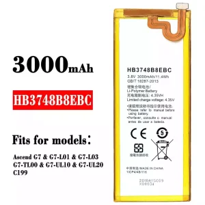 New phone battery HB3748B8EBC for HUAWEI Ascend G7