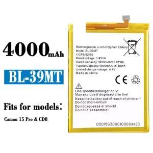 New phone battery BL-39MT for Tecno CD8 /Camon 15 Pro