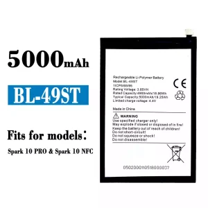 New phone battery BL-49ST for Tecno Spark 10 pro / Spark 10 NFC