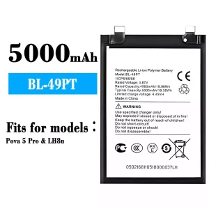 New phone battery BL-49PT for Tecno Pova 5 Pro