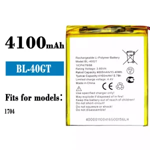 New phone battery BL-40GT for Tecno 1704