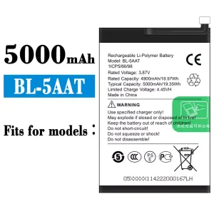 New phone battery BL-5AAT for Tecno