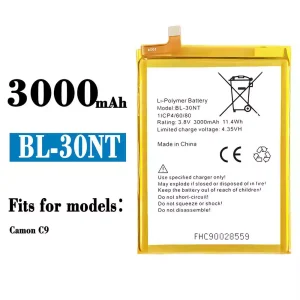 New phone battery BL-30NT for Tecno Camon C9