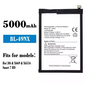 New phone battery BL-49NX for Infinix Hot 30i / Smart 7 HD