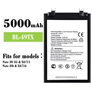 New phone battery BL-49TX for Infinix Note 30 5G / Note 30i