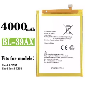 New phone battery BL-39AX for Infinix Hot 4 /Hot 4 Pro