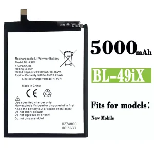 New phone battery BL-49IX for Infinix New Mobile