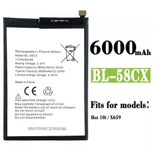 New phone battery BL-58CX for Infinix Hot 10i