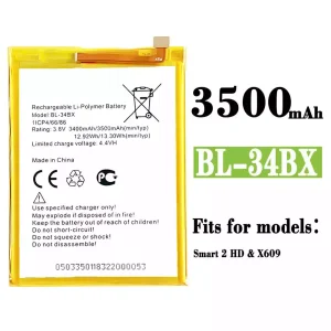 New phone battery BL-34BX for Infinix Smart 2 HD
