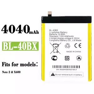 New phone battery BL-40BX for Infinix Note 2