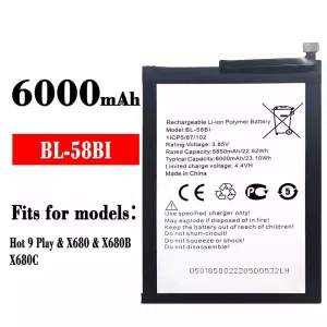 New phone battery BL-58BI for ITEL Hot 9 play