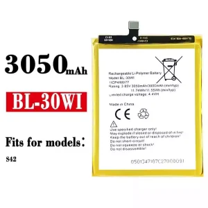 New phone battery BL-30WI for ITEL S42