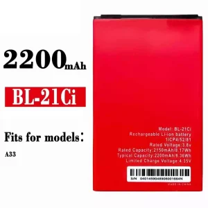New phone battery BL-21Ci for ITEL A33
