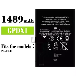 New phone battery GPDX1 for Google Pixel Fold
