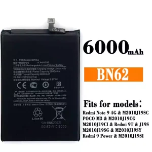 New phone battery BN62 for Xiaomi Redmi Note 9 4G / Redmi 9T / Redmi 9 Power