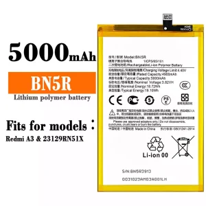 New phone battery BN5R for Xiaomi Redmi A3