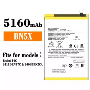 New phone battery BN5X for Xiaomi Redmi 14C