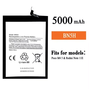 New phone battery BN5H for Xiaomi Poco M4 5G / Redmi Note 11E