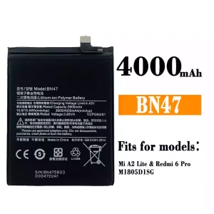 New phone battery BN47 for Xiaomi Mi A2 Lite / Redmi 6 Pro