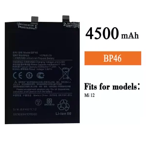 New phone battery BP46 for Xiaomi Mi 12