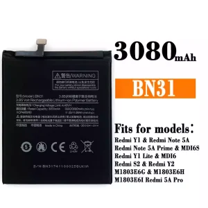 New phone battery BN31 for Xiaomi Redmi Y1 / Redmi Note 5A /Redmi Y1 Lite  / Redmi S2 / Redmi Y2  / Redmi 5A Pro