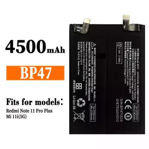 New phone battery BP47 for Xiaomi Redmi Note 11 Pro Plus / Mi 11i