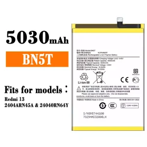 New phone battery BN5T for Xiaomi Redmi 13