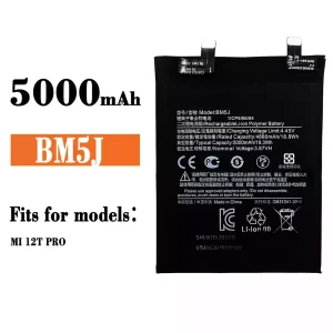 New phone battery BM5J for Xiaomi redmi K50 ultra / mi 12T Pro
