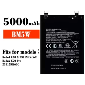 New phone battery BM5W for Xiaomi Redmi K70 / Redmi K70 Pro