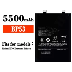 New phone battery BP53 for Xiaomi Redmi K70 Extreme Edition