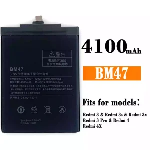 New phone battery BM47 for Xiaomi Redmi 3 / Redmi 3s / Redmi 3x / Redmi 3 Pro / Redmi 4 / Redmi 4X