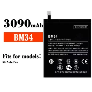 New phone battery BM34 for Xiaomi MI NOTE PRO