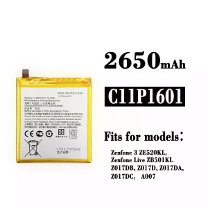New phone battery C11P1601 for Asus Zenfone 3 / Zenfone Live